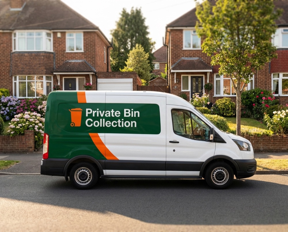 Local bin collection van serving Aldwick neighbourhood
